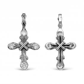 Подвеска-крест Св.Нины из черненого серебра Иордань с фианитом Б-КР-291 Св.Нины Б-КР-291 Св.Нины фото